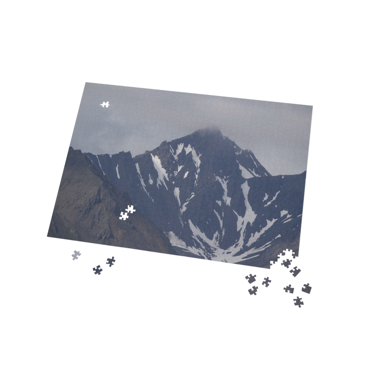 Mountain Peak Photography Puzzle — Scenic Snowy Summit Jigsaw (96/252/500/1000 pcs)