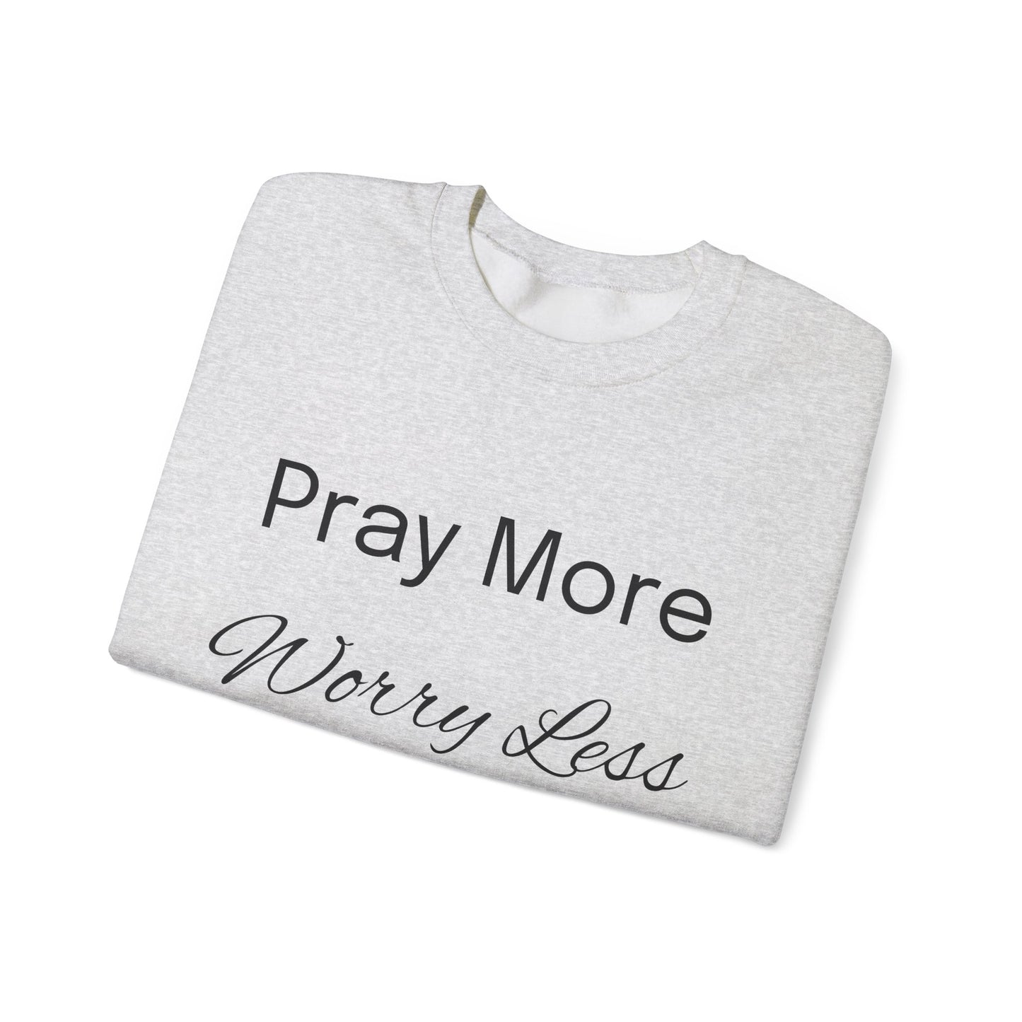 Pray More Light Colors Unisex Heavy Blend™ Crewneck Sweatshirt