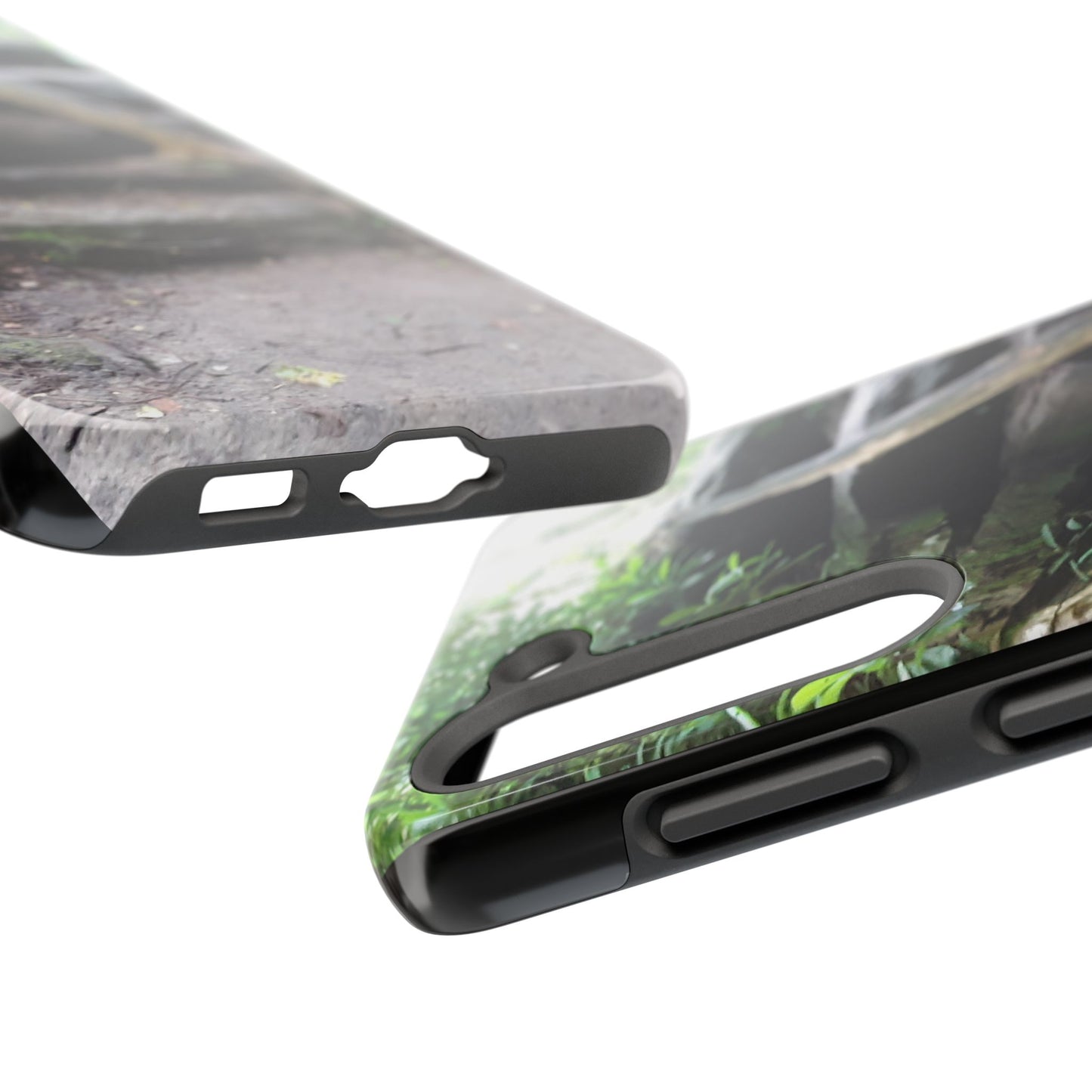 Forest Trail Tough Phone Case — Rugged Nature Phone Cover with Rock Steps Design