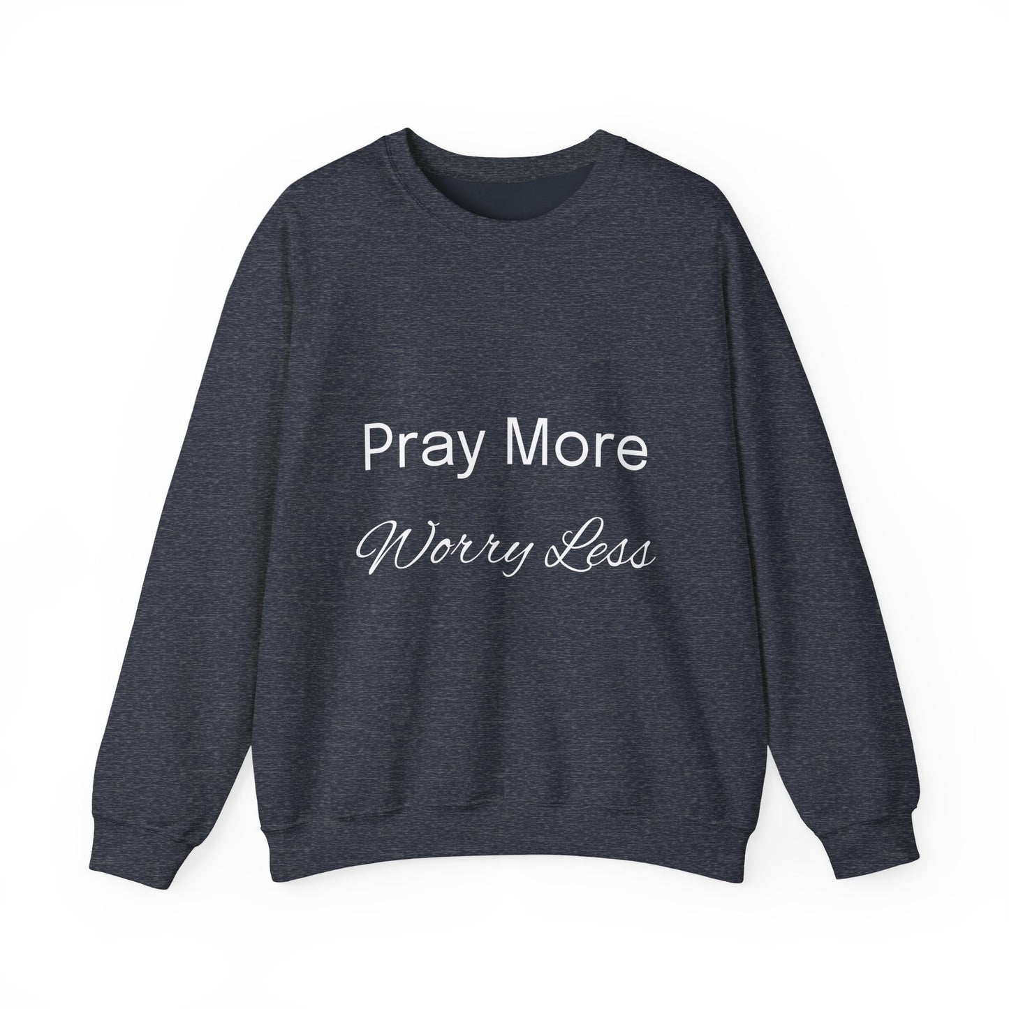 Pray More Dark Colors Unisex Heavy Blend™ Crewneck Sweatshirt