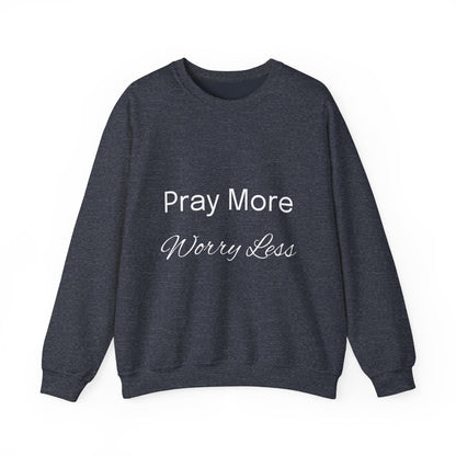 Pray More Dark Colors Unisex Heavy Blend™ Crewneck Sweatshirt