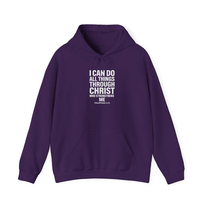 I Can Do All Things Through Christ hoodie | Philippians scripture sweatshirt
