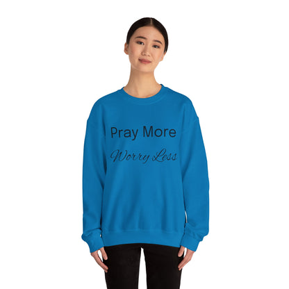 Pray More Light Colors Unisex Heavy Blend™ Crewneck Sweatshirt