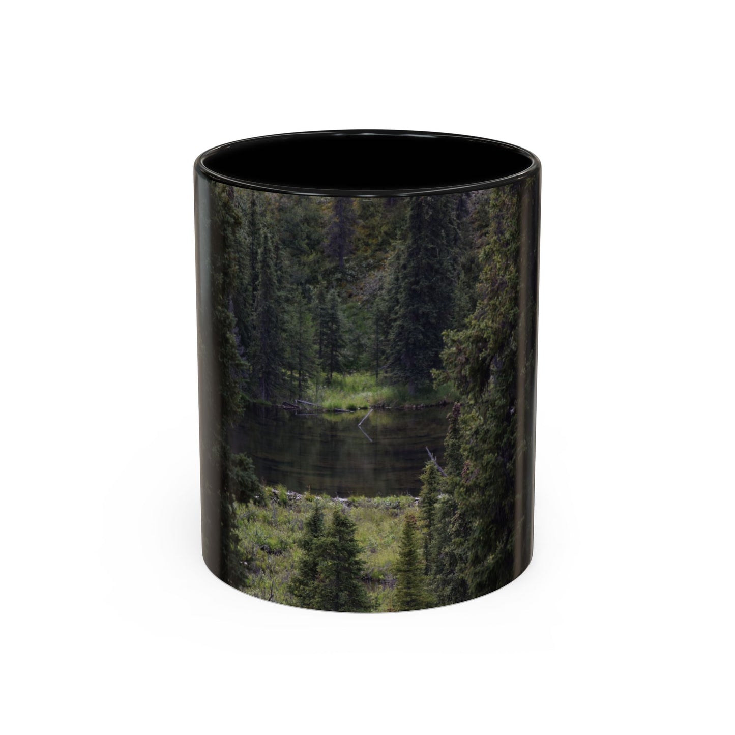 Forest River Accent Coffee Mug — Nature Landscape Ceramic Coffee Cup (11/15 oz)