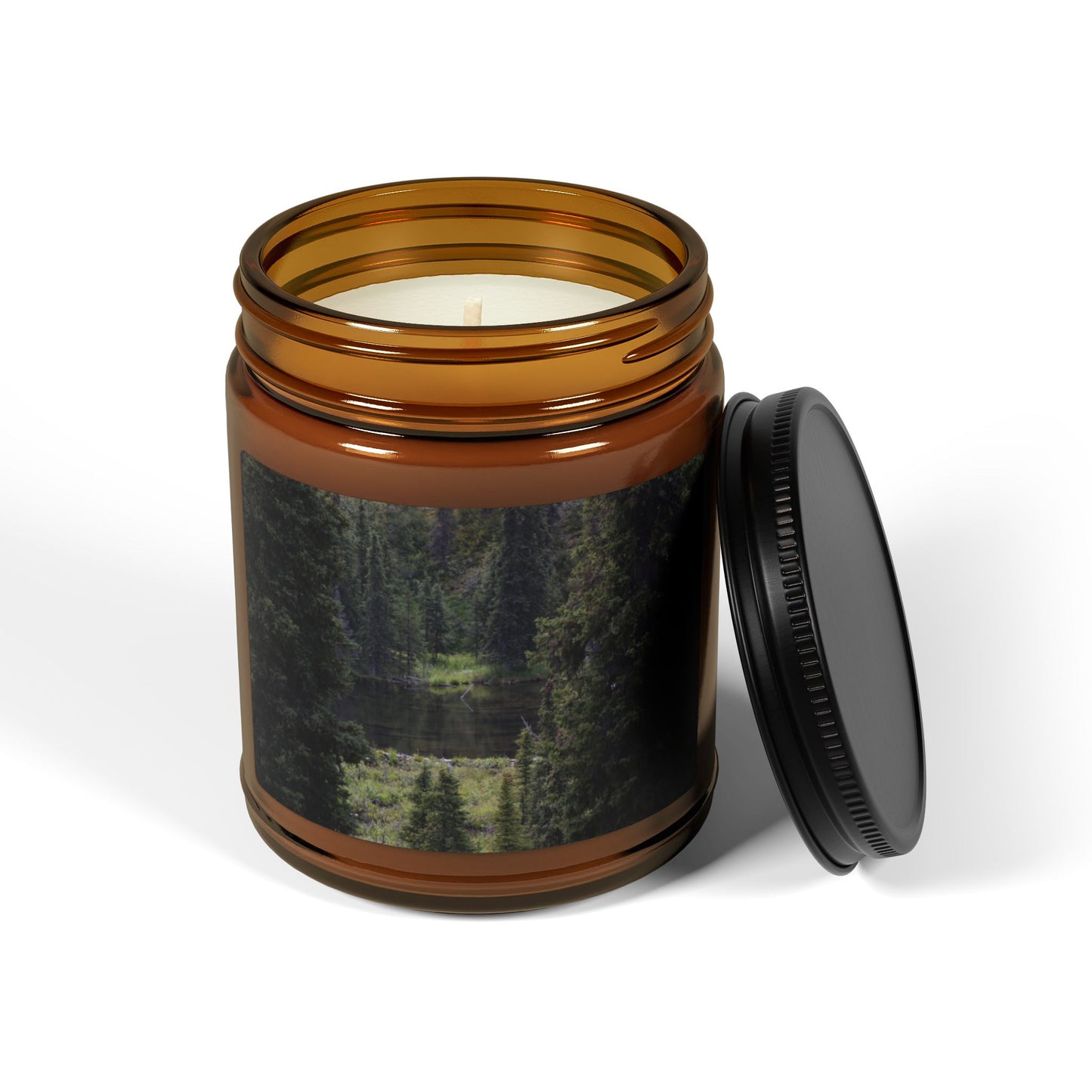 Amber Jar Soy Candle — Forest Scented Aromatic Candle (Multiple Sizes)
