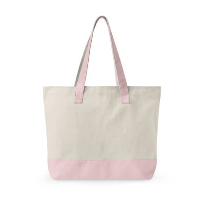 Canvas Tote Bag – “All You Need Is Love” Floral Zippered Tote