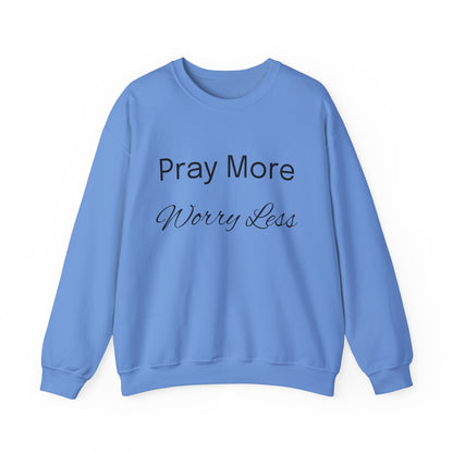 Pray More Light Colors Unisex Heavy Blend™ Crewneck Sweatshirt
