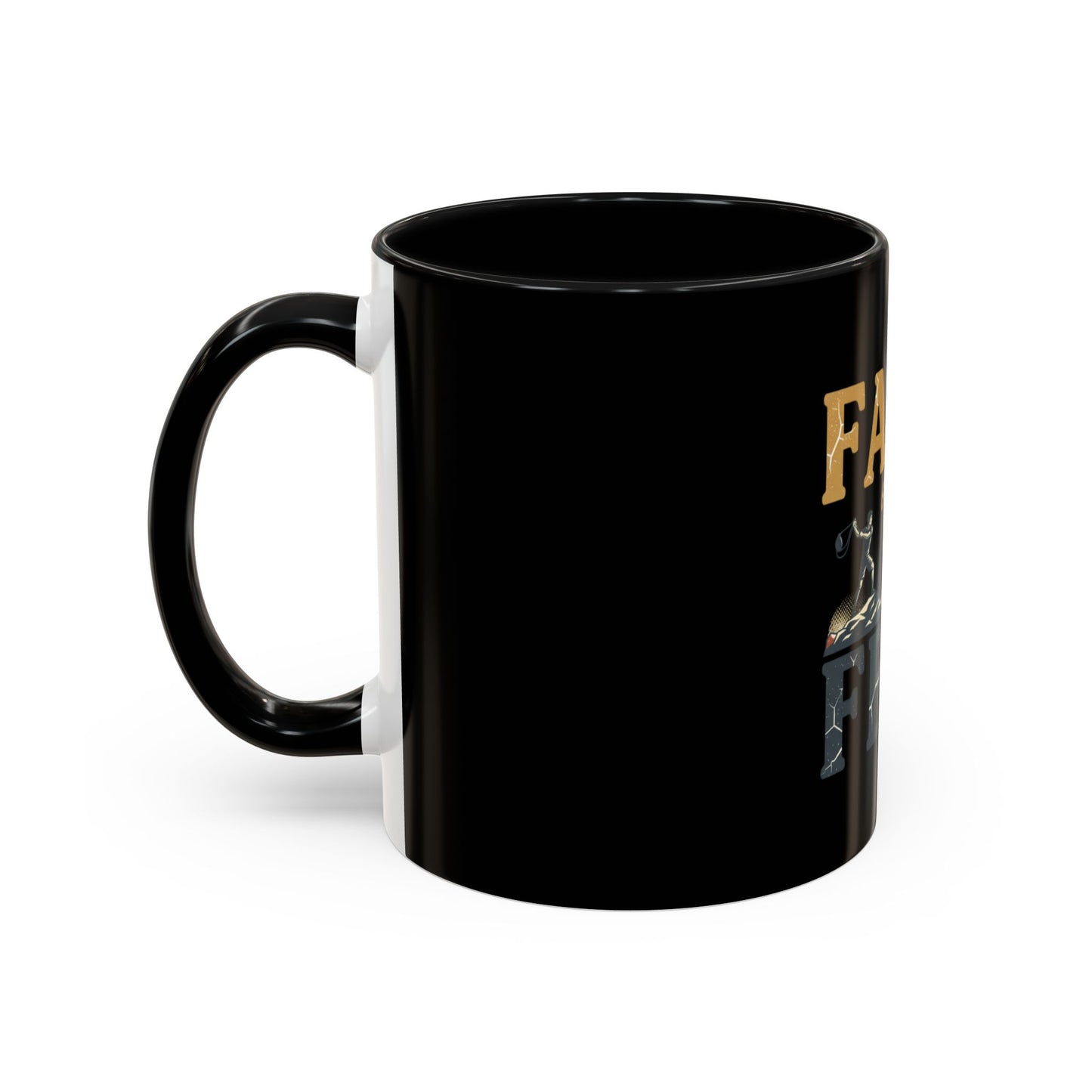 Faith Over Fear Black Coffee Mug — Inspirational Christian 11/15oz Accent Mug