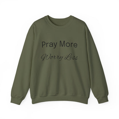 Pray More Light Colors Unisex Heavy Blend™ Crewneck Sweatshirt