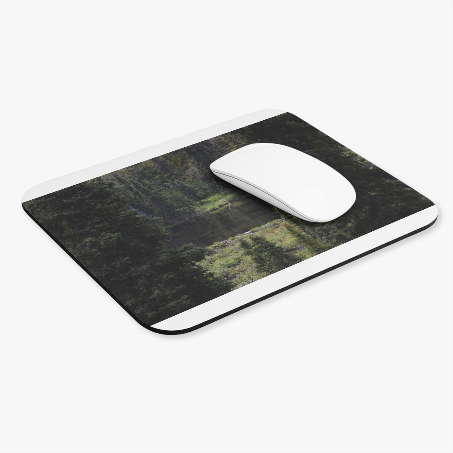 Forest Lake Mouse Pad — Scenic Nature Desk Mat for Outdoors Lovers