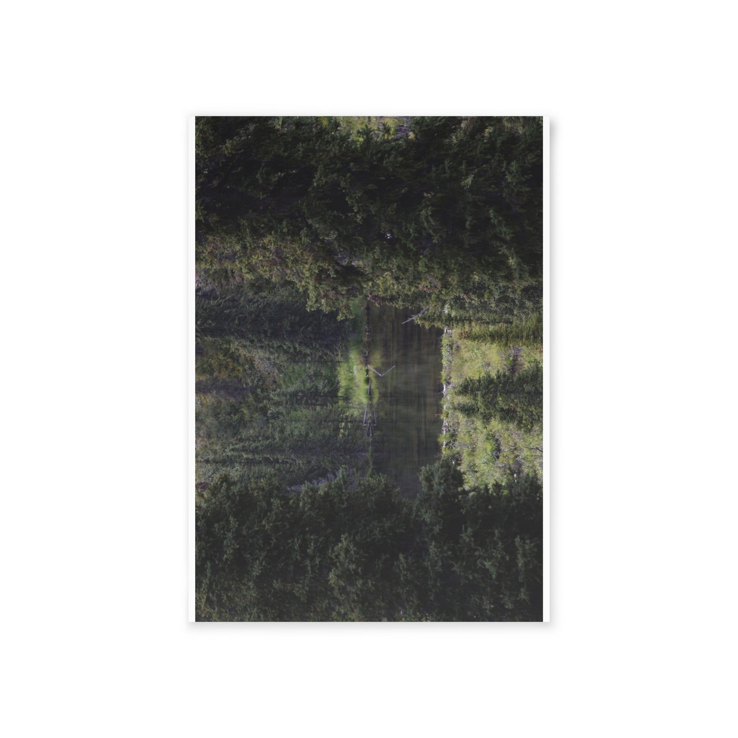 Scenic Forest Lake Holiday Card — Nature Christmas Card (One-Sided)