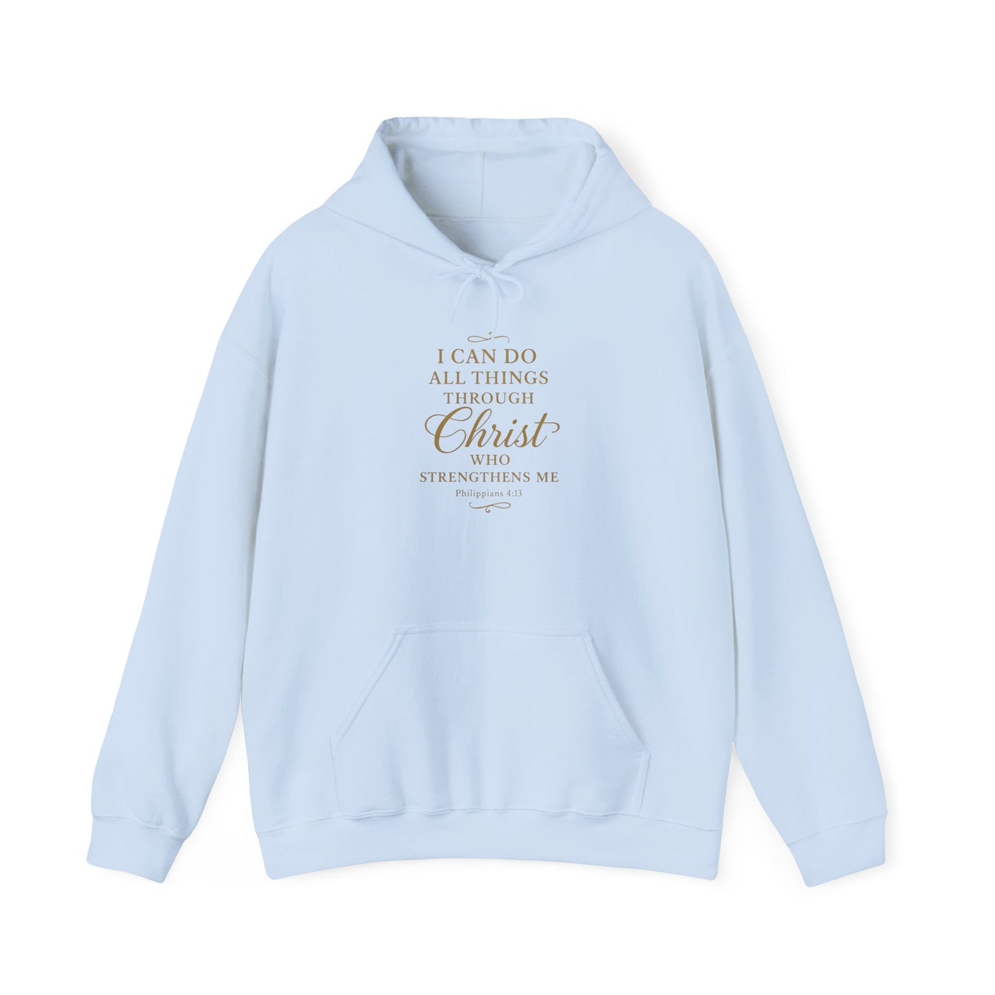 I can do all things through Christ - Light Colors -  Hoodie – Christian Faith Pullover