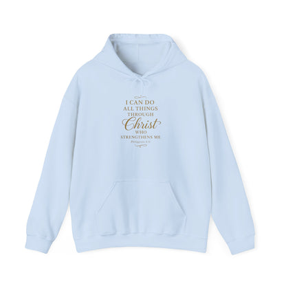 I can do all things through Christ - Light Colors -  Hoodie – Christian Faith Pullover