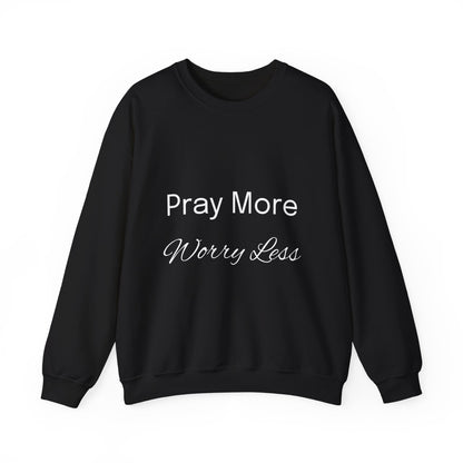 Pray More Dark Colors Unisex Heavy Blend™ Crewneck Sweatshirt