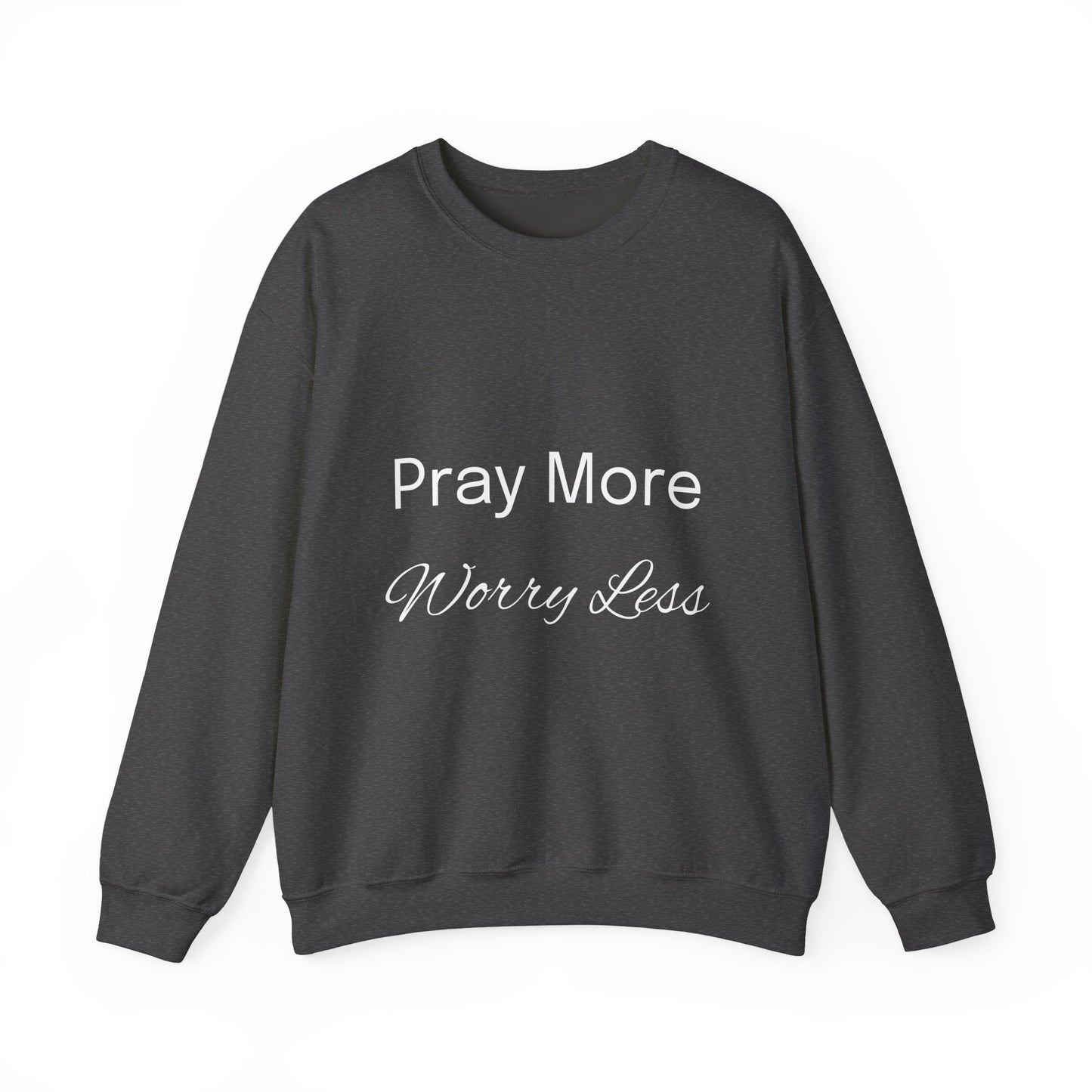 Pray More Dark Colors Unisex Heavy Blend™ Crewneck Sweatshirt