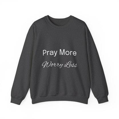 Pray More Dark Colors Unisex Heavy Blend™ Crewneck Sweatshirt