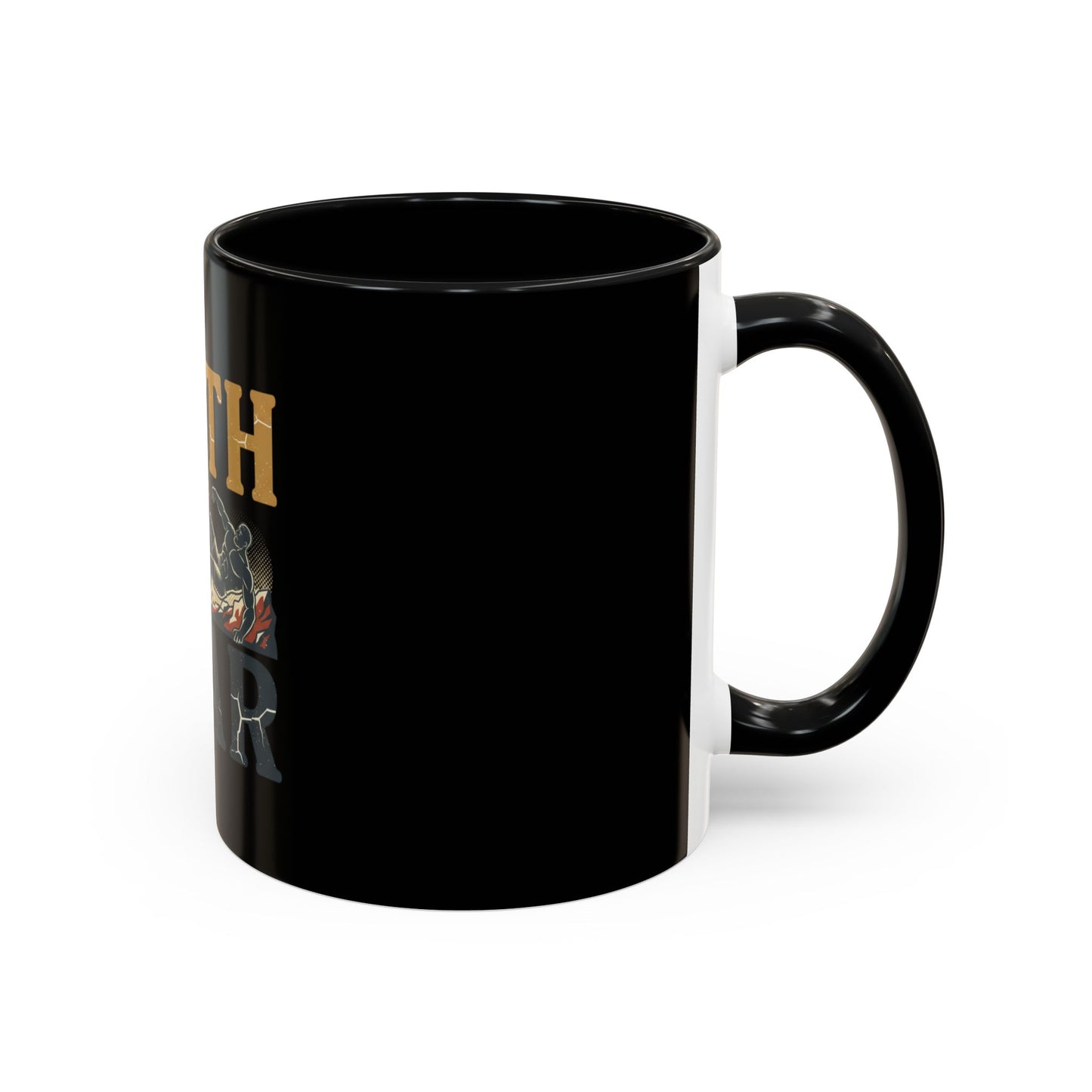 Faith Over Fear Black Coffee Mug — Inspirational Christian 11/15oz Accent Mug
