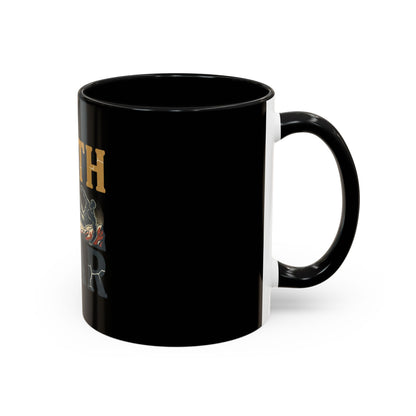 Faith Over Fear Black Coffee Mug — Inspirational Christian 11/15oz Accent Mug