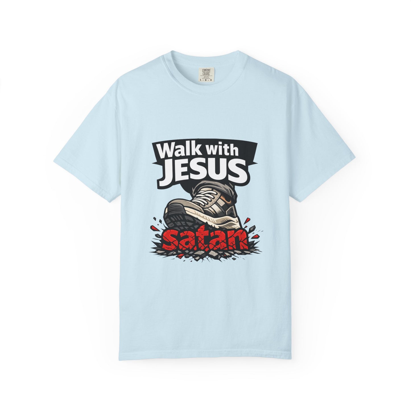 Walk with Jesus sneaker graphic T-shirt | Christian faith tee