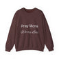 Pray More Dark Colors Unisex Heavy Blend™ Crewneck Sweatshirt