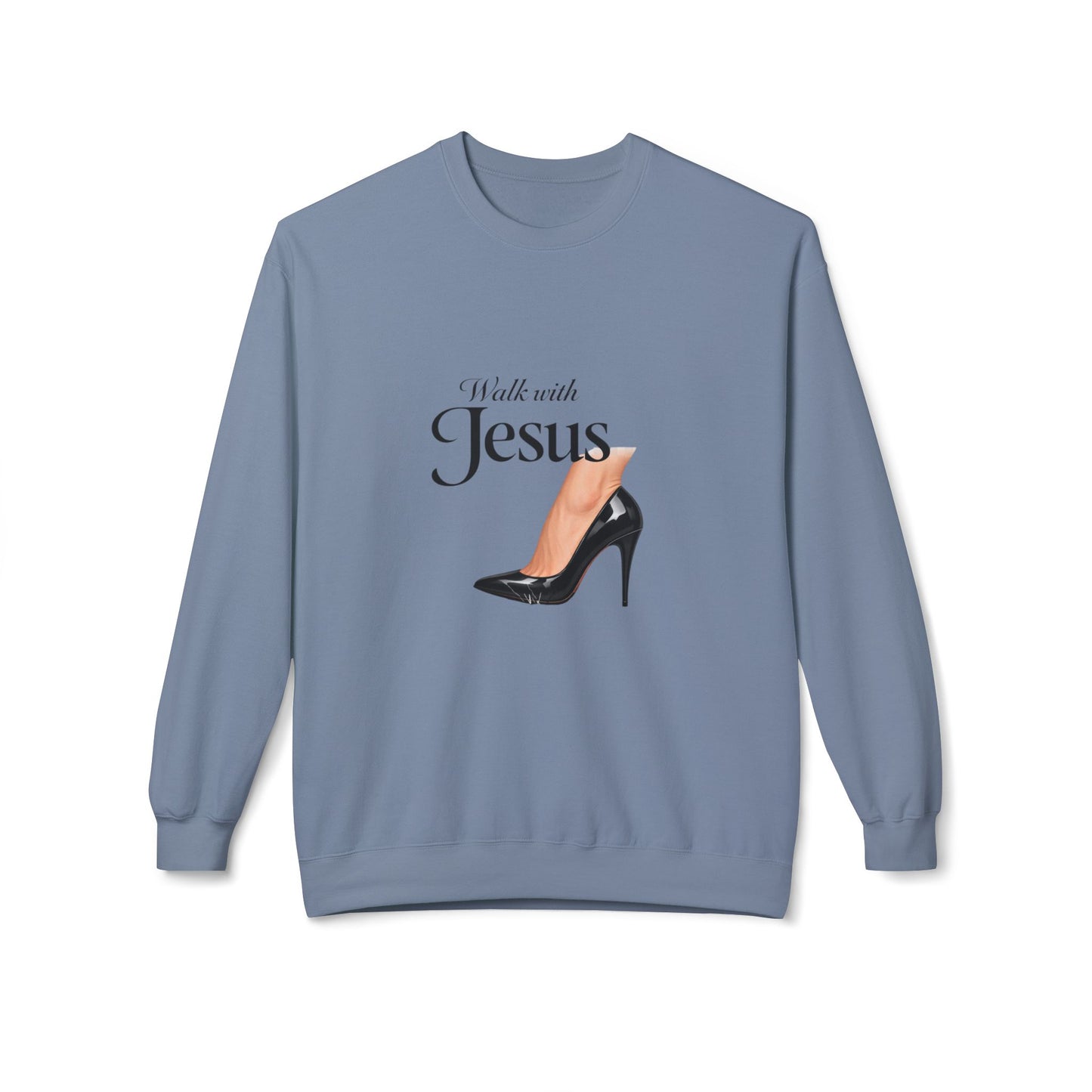 Walk with Jesus high heel graphic Sweatshirt | Christian faith design