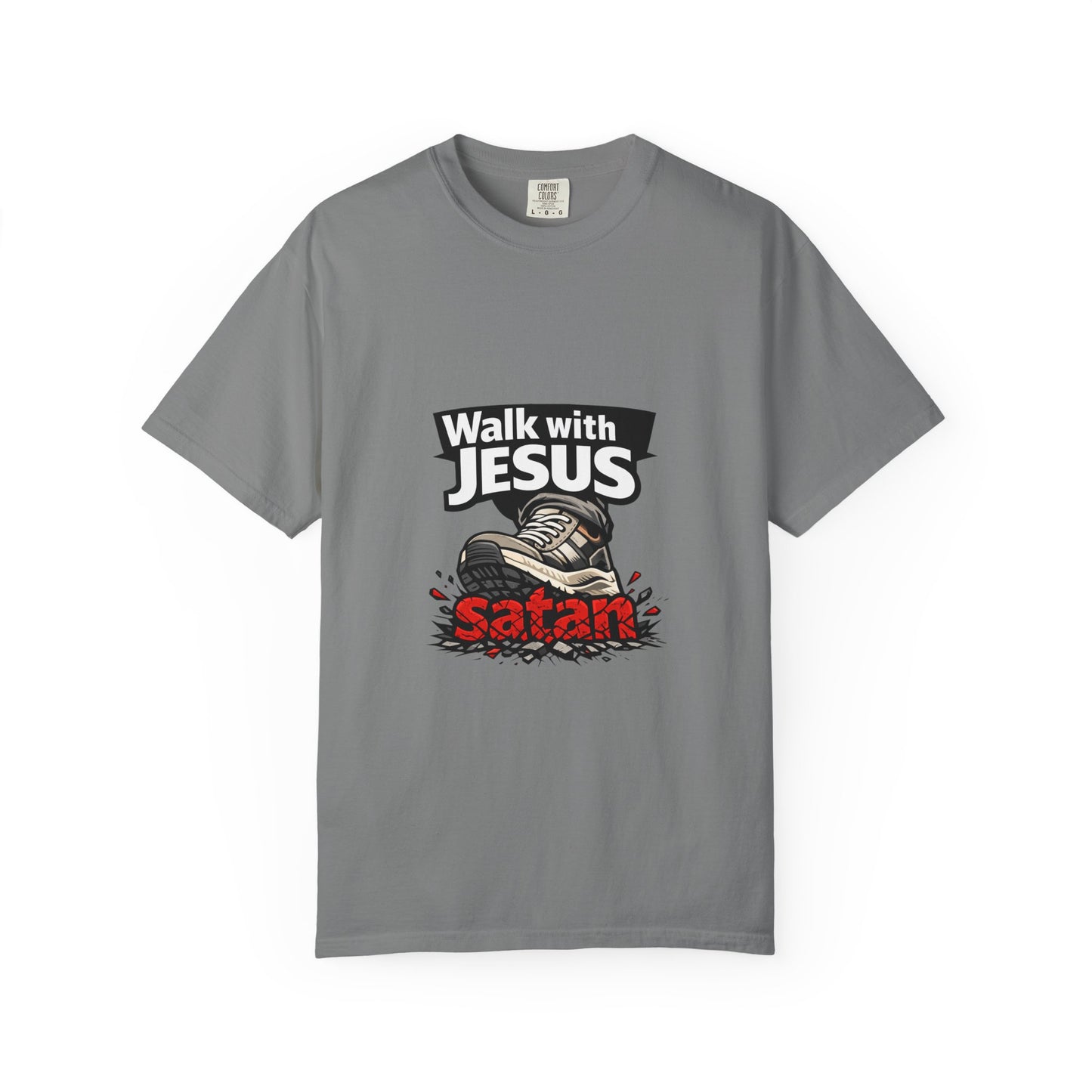 Walk with Jesus sneaker graphic T-shirt | Christian faith tee