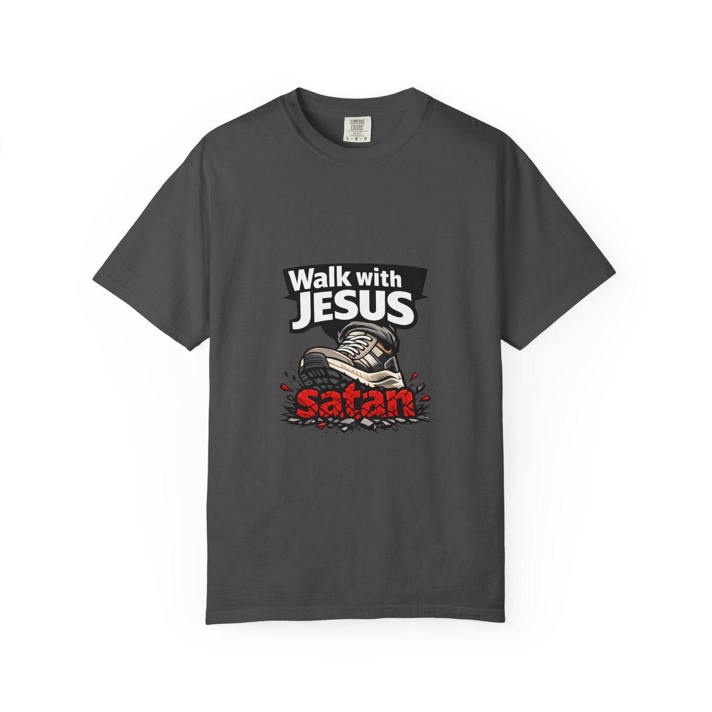 Walk with Jesus sneaker graphic T-shirt | Christian faith tee