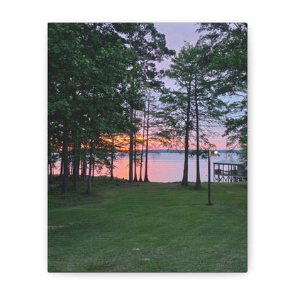 Lakeside Sunset Matte Stretched Canvas (1.25")