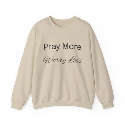 Pray More Light Colors Unisex Heavy Blend™ Crewneck Sweatshirt