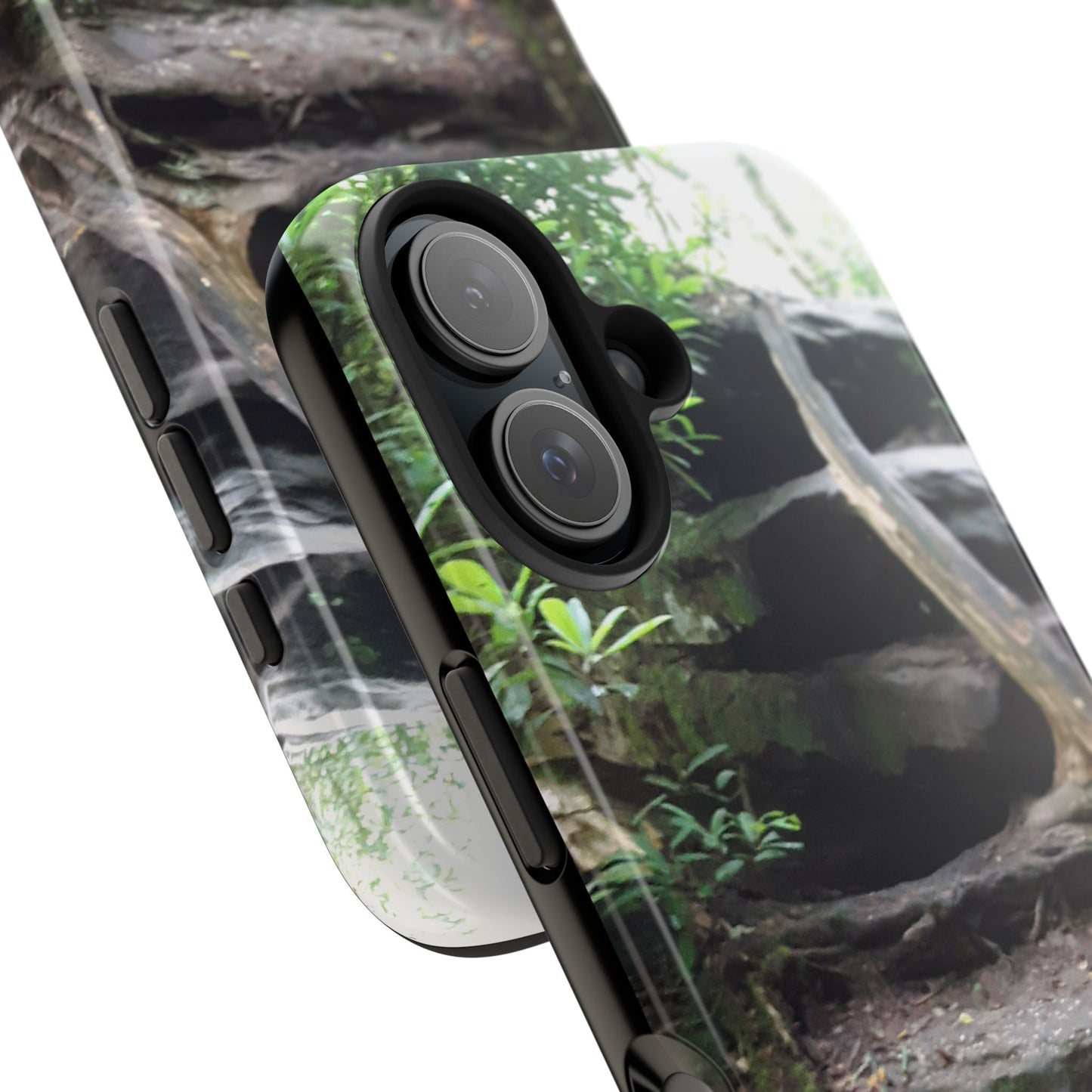 Forest Trail Tough Phone Case — Rugged Nature Phone Cover with Rock Steps Design