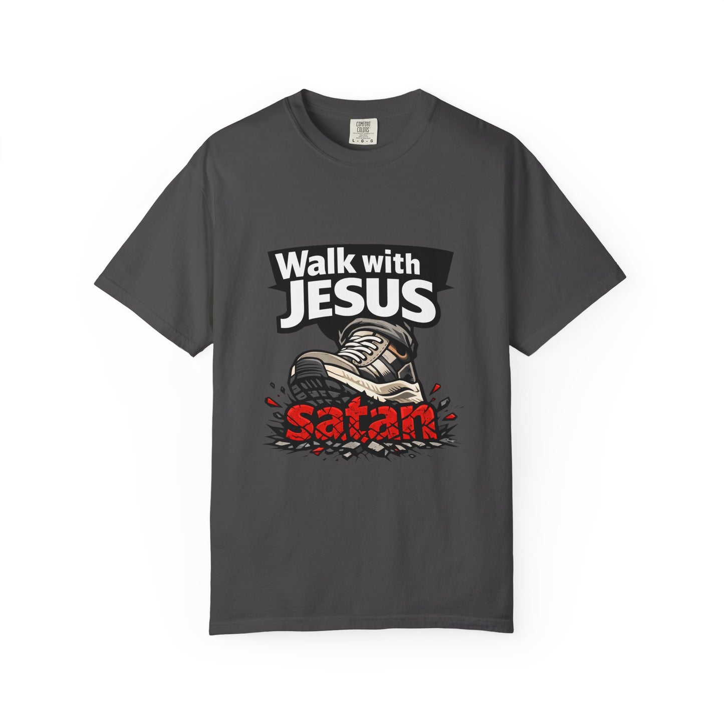Walk with Jesus sneaker graphic T-shirt | Christian faith tee