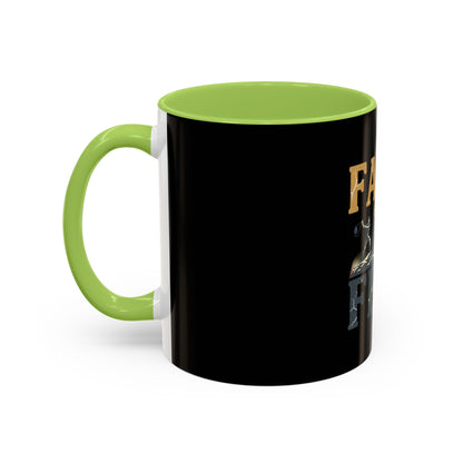 Faith Over Fear Black Coffee Mug — Inspirational Christian 11/15oz Accent Mug