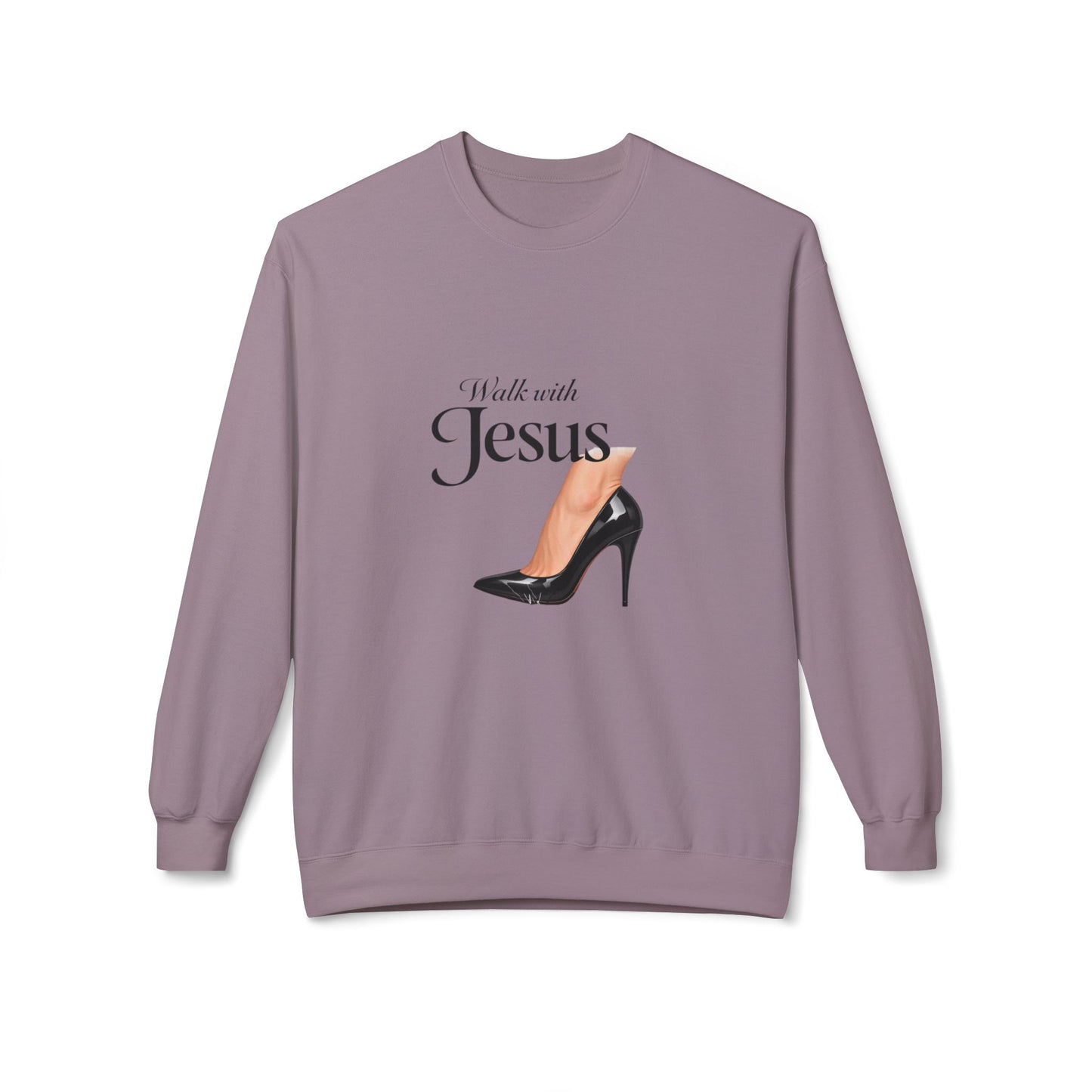 Walk with Jesus high heel graphic Sweatshirt | Christian faith design